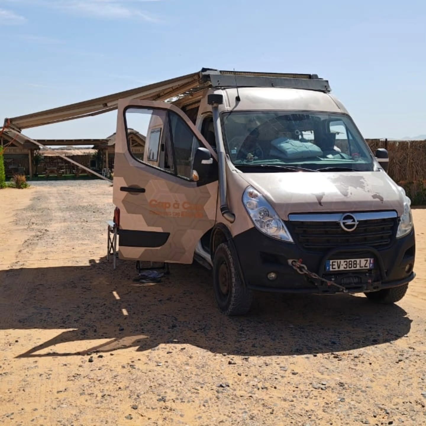 Campervan arriving