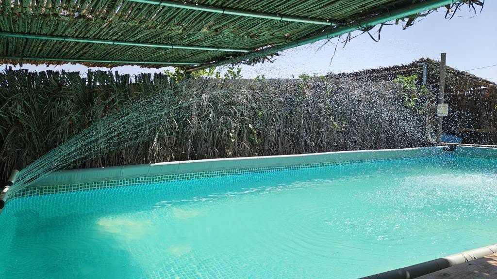 The shaded pool
