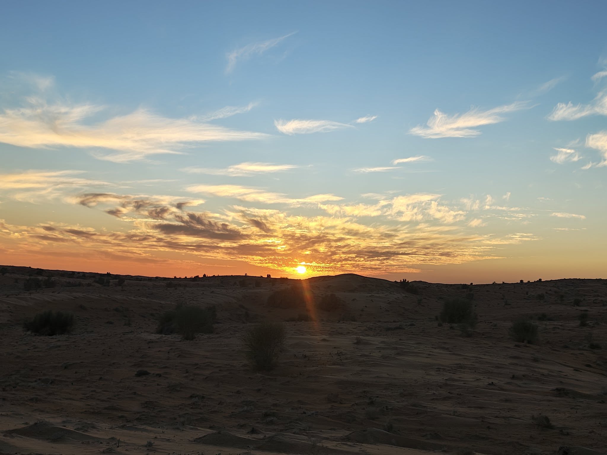Sunset over the dunes